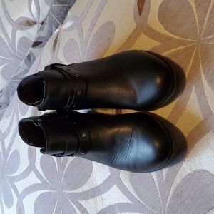 Clarks black ankle boots